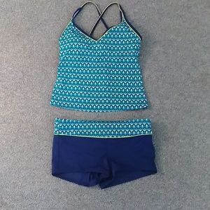 Blue South Point Swim Suit Set